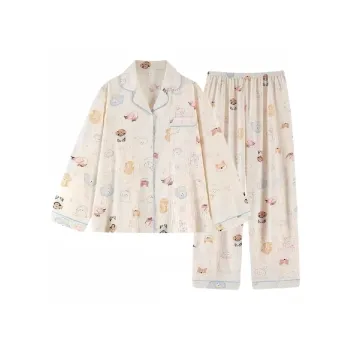 XIAFENYAN Pajama Set Women's Apricot