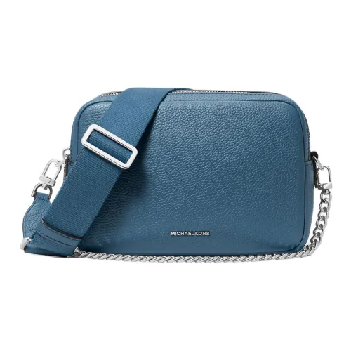MICHAEL KORS Bryant Leather Camera Bags Crossbody Bags Medium Size Women's Dark Coarse Cloth Blue
