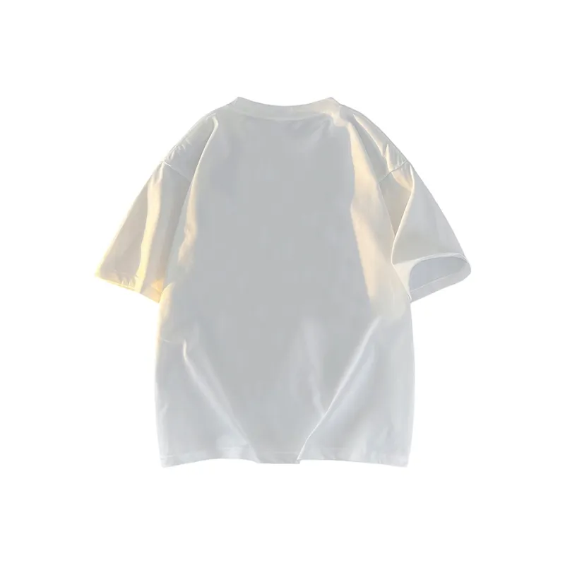 HAVR 100% Cotton Loose Fit Casual Comfortable Versatile Breathable Pullover Crew Neck Short Sleeved T Shirts Unisex-1
