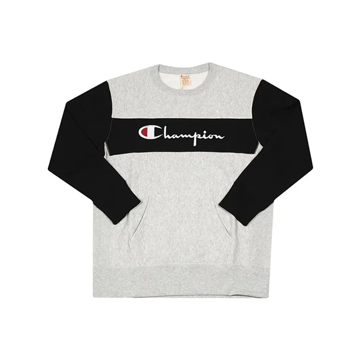 Champion Crew Neck Loose Fit Regular Sweatshirt US Version Unisex Light Gray-0
