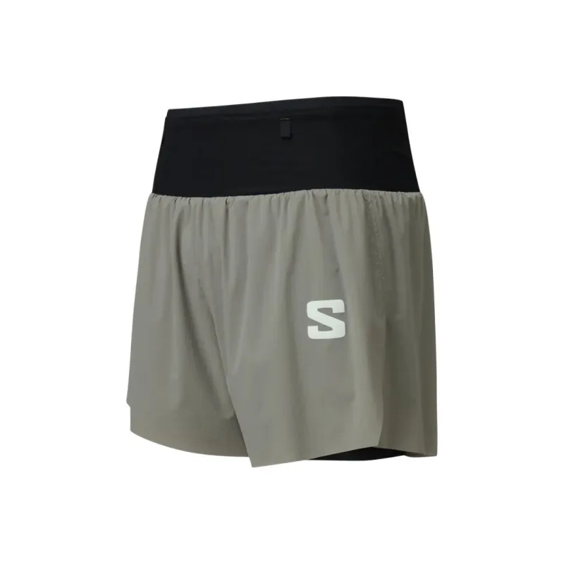 SALOMON Sports Shorts Unisex Gray Green-2