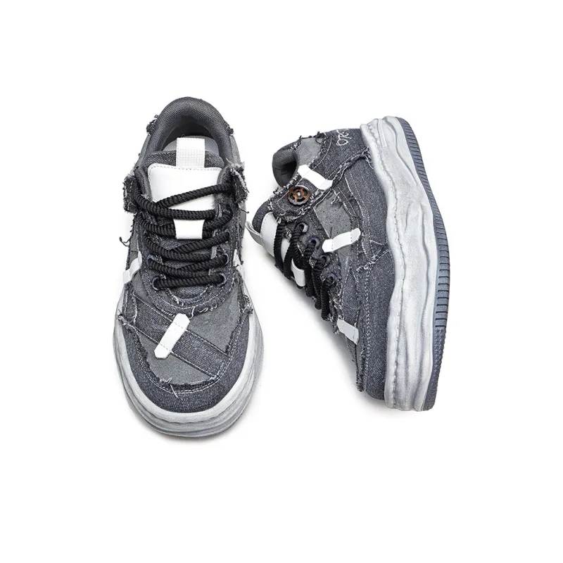 Rummaden Durable Breathable Full Coverage Lightweight Low Top Casual Shoes Men's Gray-2