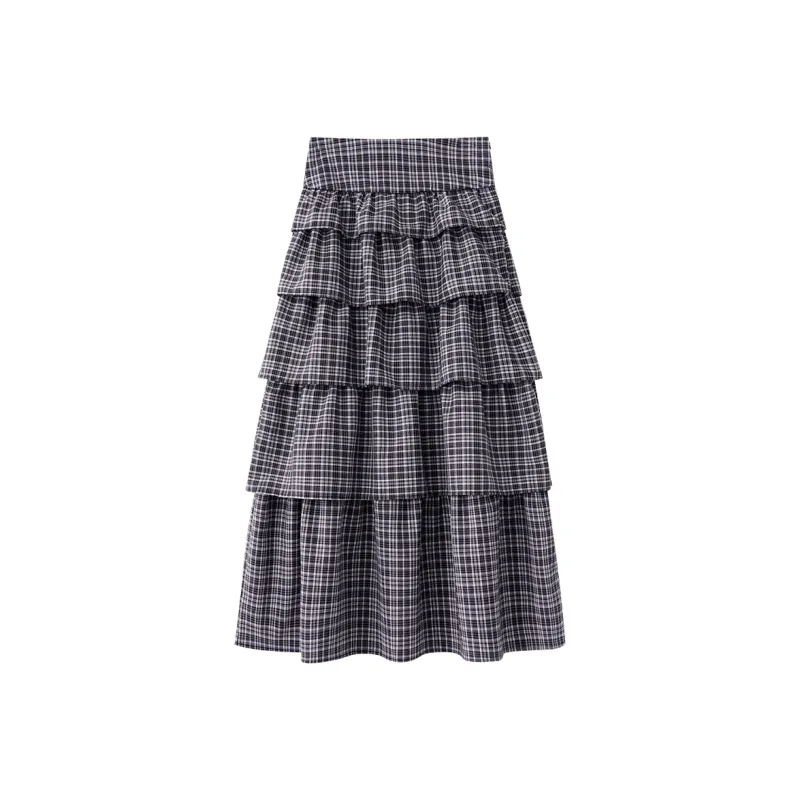 HTMEME Casual Long Skirts Women's Black-1