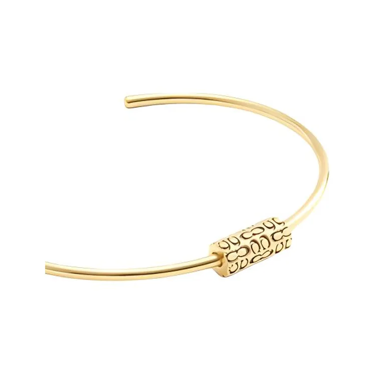 COACH Brass Plated, Cubic Zircon Bangles Women's Gold-2