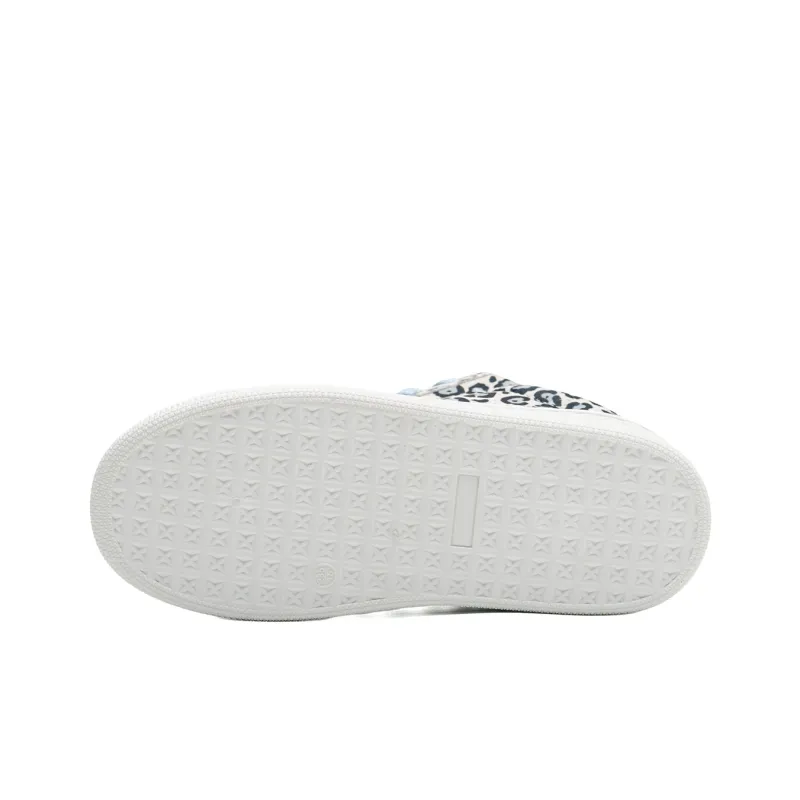 Yalu Low Top Skateboard Shoes Unisex Leopard Print Blue-5