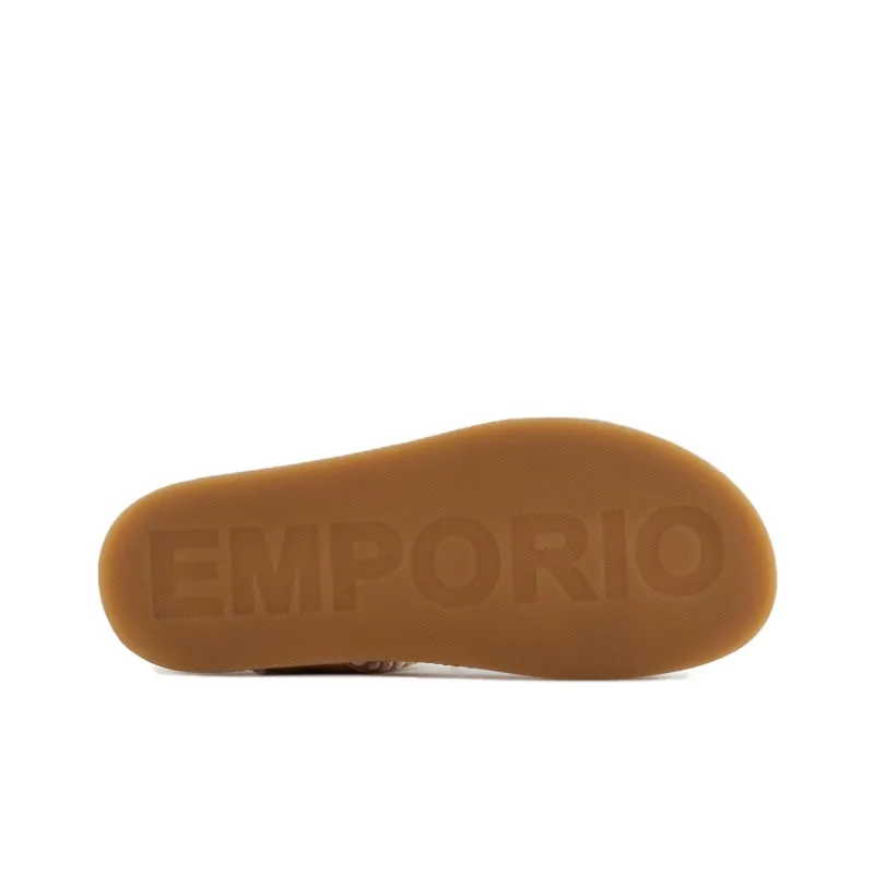 EMPORIO ARMANI Slide Slippers Women's Brown-5