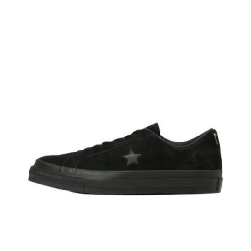 Converse ONE STAR Anti Slip Wear Resistant Low Top Skateboard Shoes Unisex Black-0