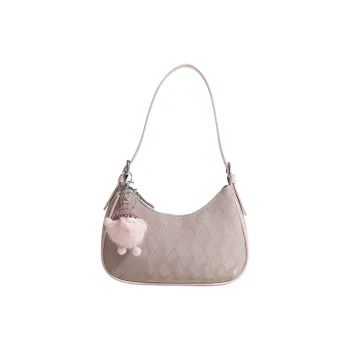 NOMK PU Shoulder Bag Women's Pink/Black/Ecru