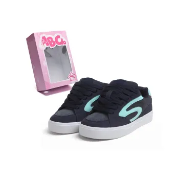 ABCIO Coverage Slip Resistant Cushioning Wear Resistant Height Increasing Low Top Skateboard Shoes Unisex Marine Blue
