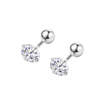 BING STUDIO Zircon Stud Earrings Women's