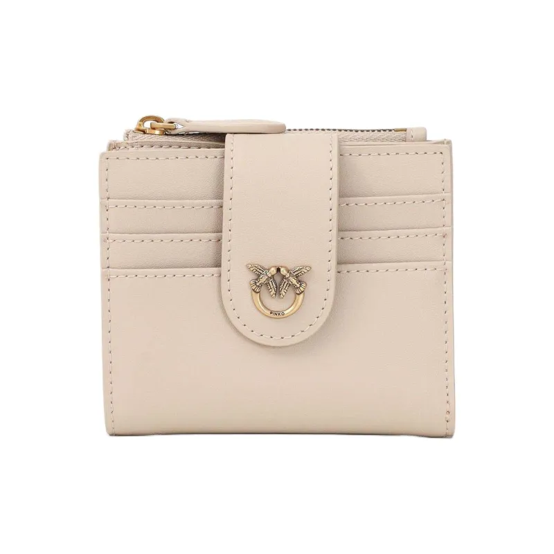 PINKO Leather Wallet Women's Beige-0