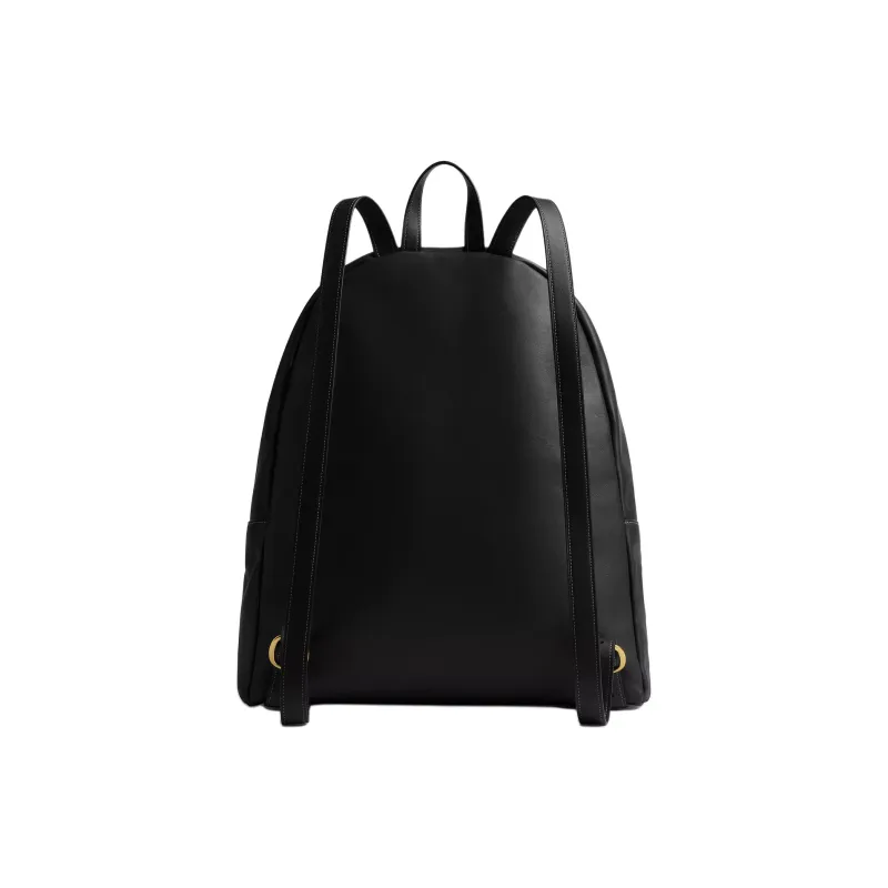 COACH Kisslock Glove Tanning Backpack Tubas Women's Black-2