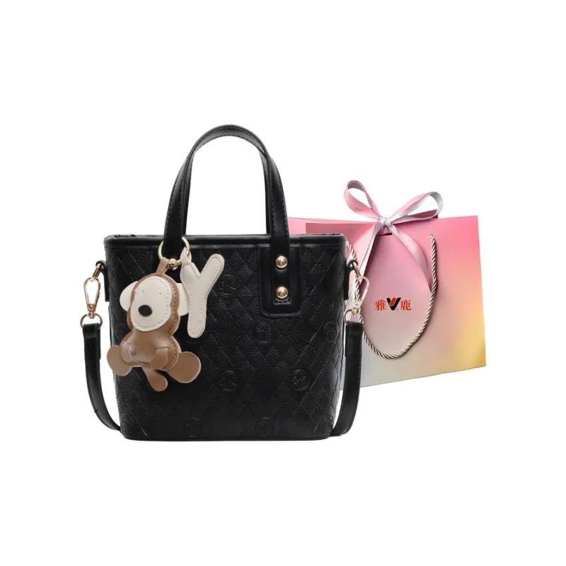 Yalu PU Handbag, Shoulder Bag, Crossbody Bag Women's Black/White & Brown/White & Coffee-0
