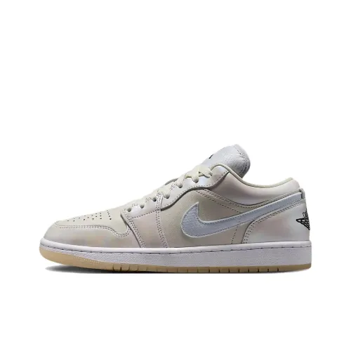 Jordan Air Jordan 1 Anti Slip Wear Resistant Low Top Vintage Basketball Shoes Women's White Brown