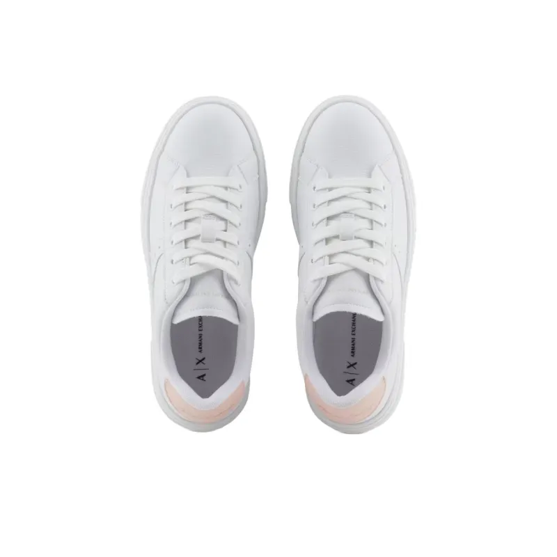 ARMANI EXCHANGEAE Low Top Skateboard Shoes Women's White-3