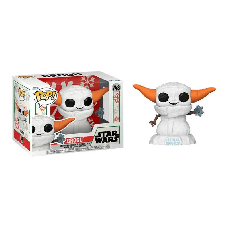 Funko Star Wars The Mandalorian Grogu Snowman Styling Chibi Figures-2