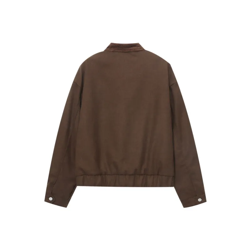 CHARM PICK Cropped Coats Women's Coffee-1