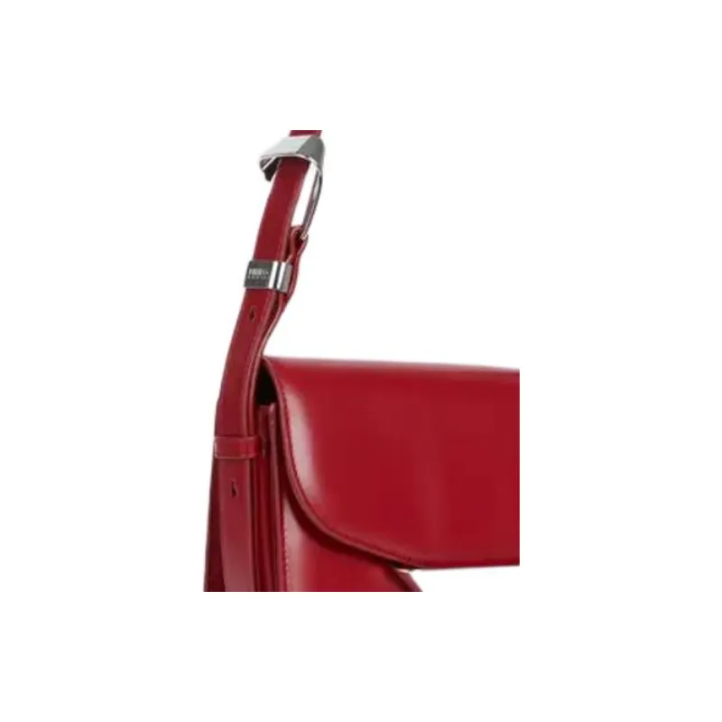 KENZO Cow Leather Crossbody Bag, Shoulder Bag Women's Cherry Red-2