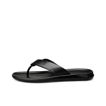 Eminu Slip Resistant Flip Flops Men's Black