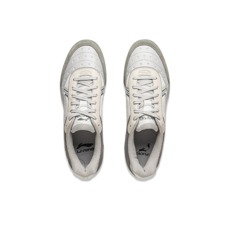 Staple x LiNing Lightweight Rebound Wear Resistant Low Top Casual Shoes Unisex Gray-3