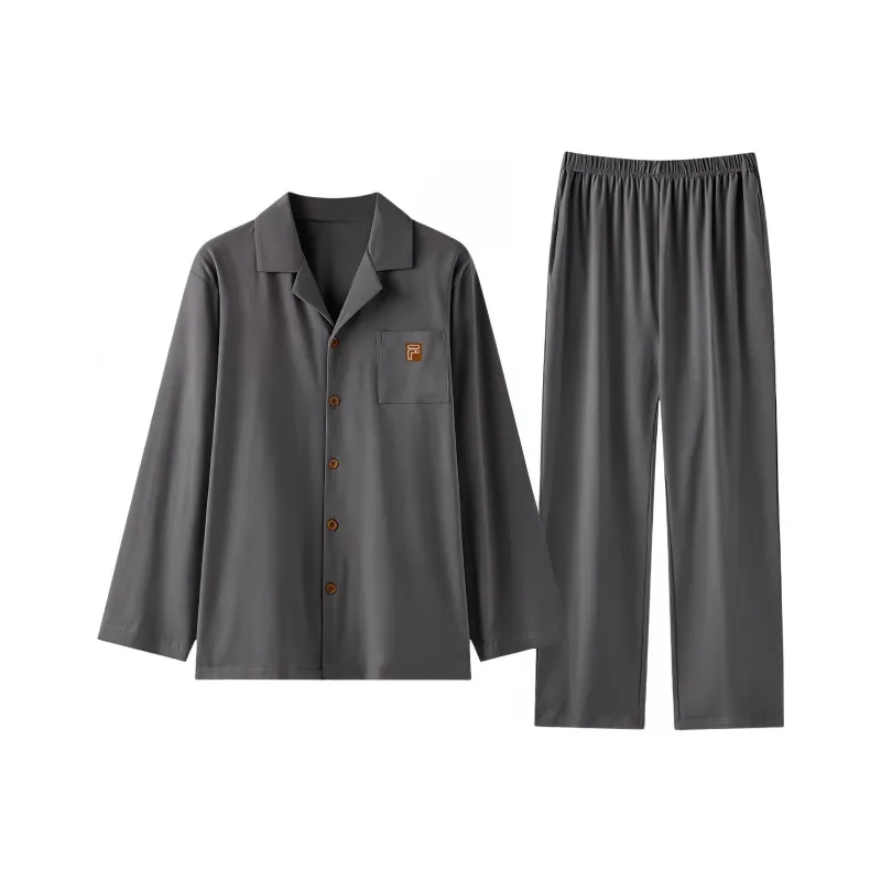 ZAO FU NIAO Pajama Set Men's Smoke Gray-0