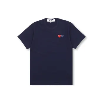 CDG Play Double Hearts T Shirt