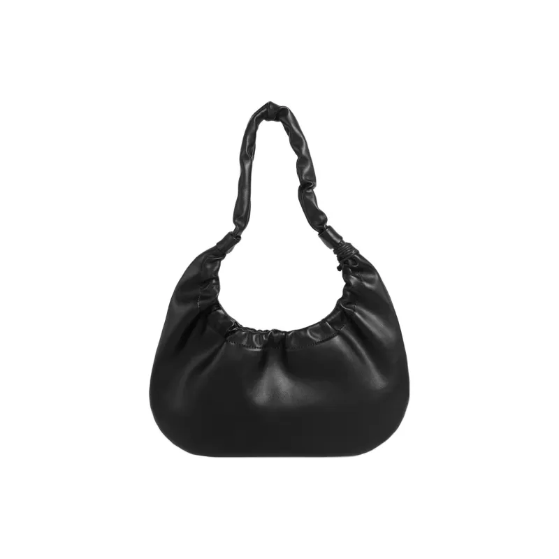 Kikawa Card Synthetic Leather Shoulder Bag Medium Size Women's Black-4