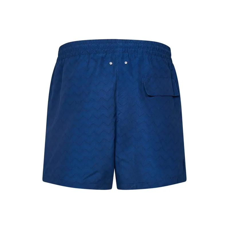 MISSONI Zigzag Patterned Drawstring Swim Shorts-1