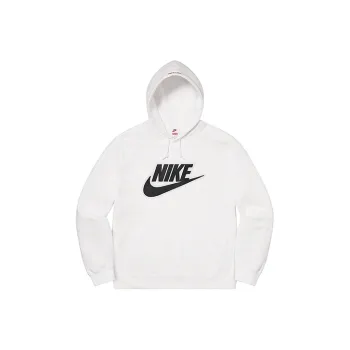 Supreme Nike Leather Applique Hooded Sweatshirt