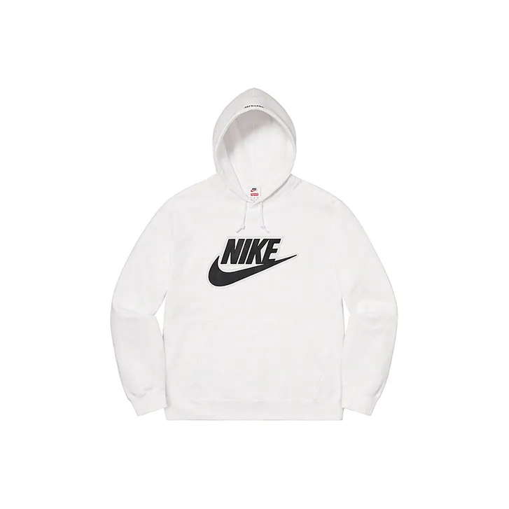 Supreme Nike Leather Applique Hooded Sweatshirt-0