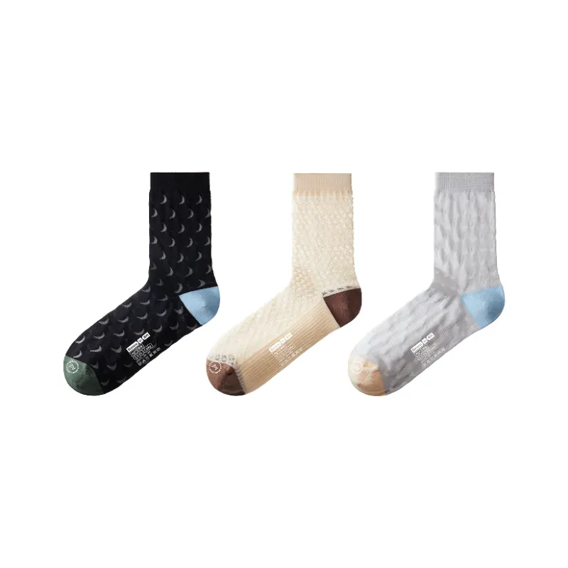 Bananain Mid Calf Socks Women's 3 Pack-4