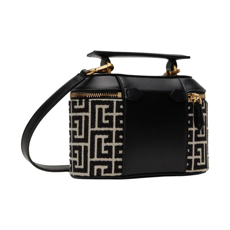 BALMAIN Cow Leather Handbag Women's Black-2