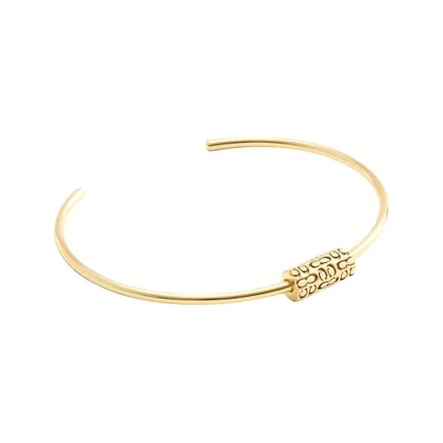 COACH Brass Plated, Cubic Zircon Bangles Women's Gold