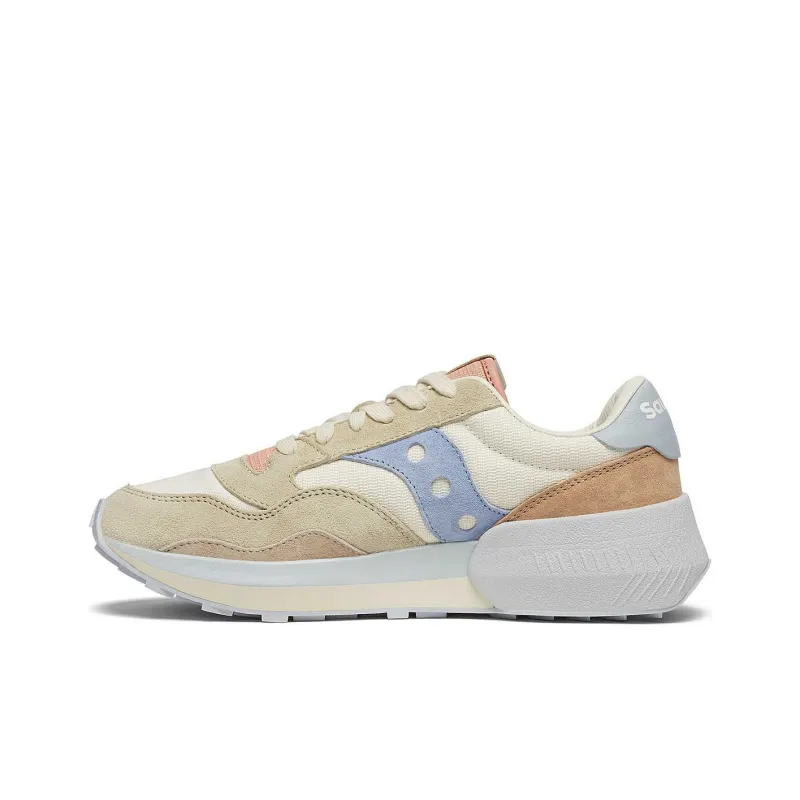 Saucony Jazz Anti Slip Wear Resistant Low Top Casual Running Shoes Women's Beige-1