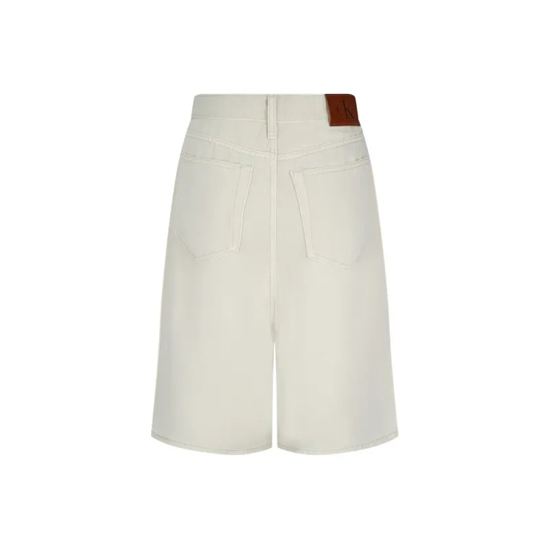 CALVIN KLEIN Denim Shorts Women's Beige Apricot-1