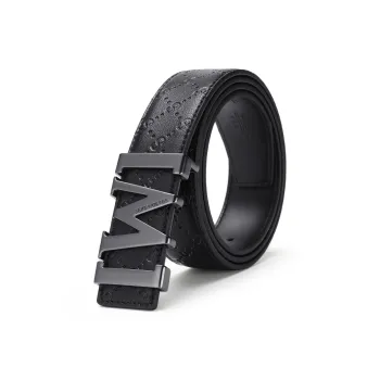 SEPTWOLVES Cow Split Leather Automatic Buckle Belt Men's Width 3.4CM
