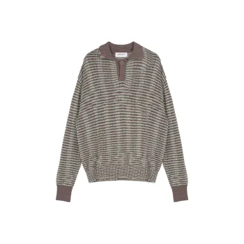 SIMPLE PROJECT Knitwear Unisex Green Coffee Stripes