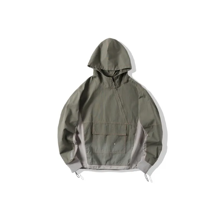 ENSHADOWER Hooded Regular Sweatshirt Unisex Gray Green-0