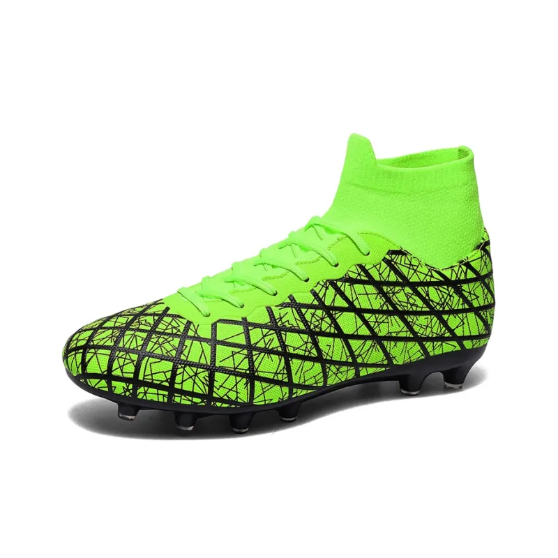 BIANSULONG FG Rubber Long Studs TF Rubber Broken Studs Cushioned Slip Resistant Abrasion Resistant Soccer Shoes Unisex-26