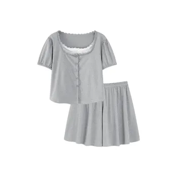 XIAFENYAN Pajama Set Women's Gray