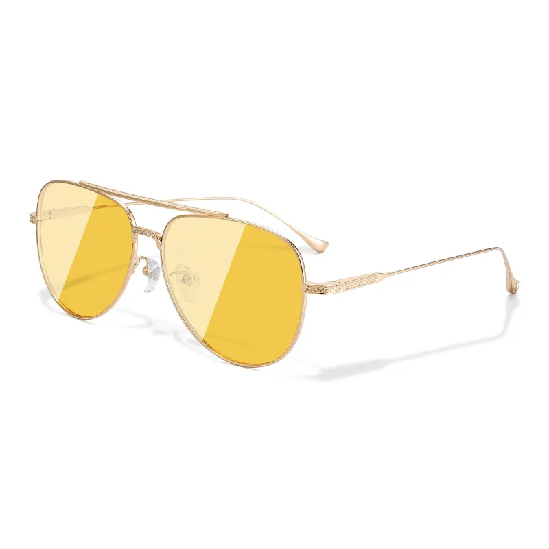 PULAIS Titanium Aviator Sunglasses Unisex-8