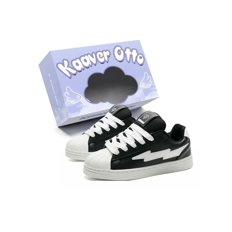 KAAVER OTTO Wear-Resistant Lightweight Breathable Support Height Increasing Low-Top Skateboard Shoes Unisex Box-24