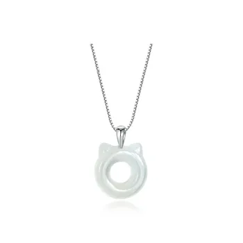 JIAOSHIYU Serpentine Jade Necklaces Unisex