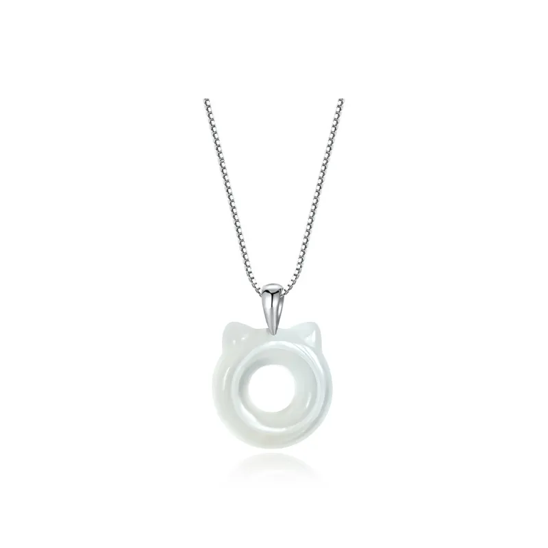 JIAOSHIYU Serpentine Jade Necklaces Unisex-0