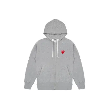 Comme Des Garcons Play Red Heart Zip Up Hoodie