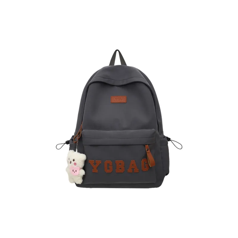 KAMLUI Nylon Backpack Regular Unisex White/Gray/Black/Burgundy/Khaki-7