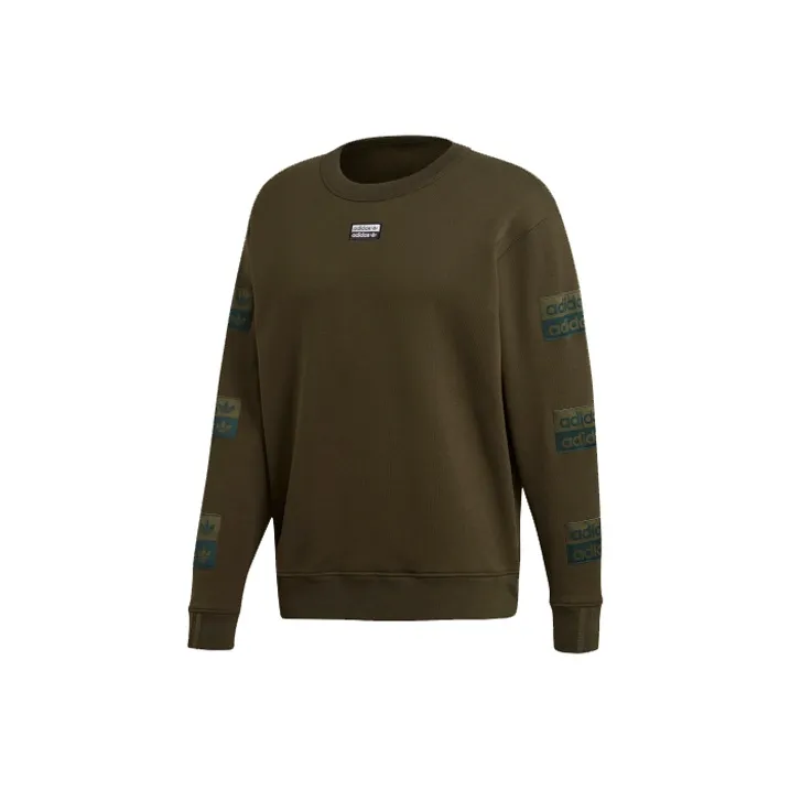 Adidas Originals R.Y.V. Crewneck Sweatshirt Sweatshirt Men's Gray Green-0
