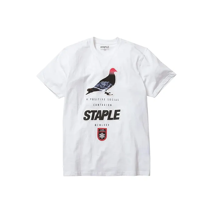 Staple Straight T-Shirt Unisex White-0