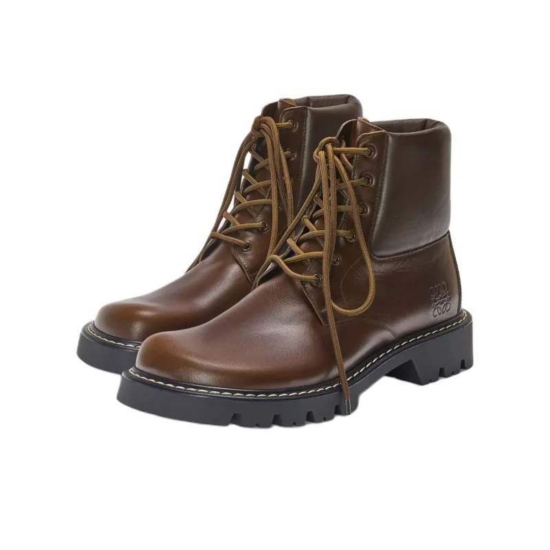 LOEWE Sierra Ankle Boots 4cm Men's Dark Khaki Green-1