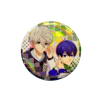 MOUXUYY Blue Prison/Blue Lock 58mm Double Laser Bar Chi Je Ichi Bee Nagi Sei Shirou Badges
